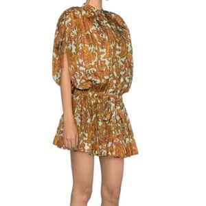 NWOT Zimmermann Tiggy Drawcord Mini Dress